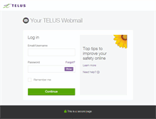 Tablet Screenshot of legacywebmail.telus.net